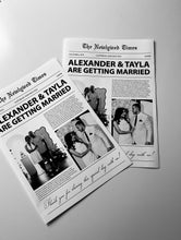 Load image into Gallery viewer, The Newlywed Times - Announcement Newspaper