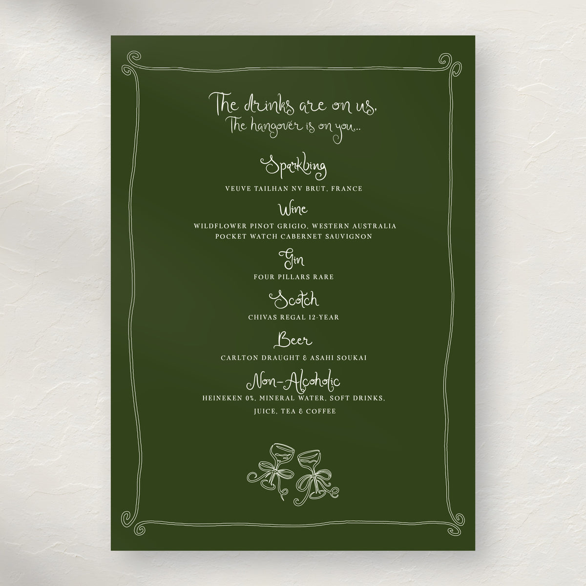 Isla Bar Menu