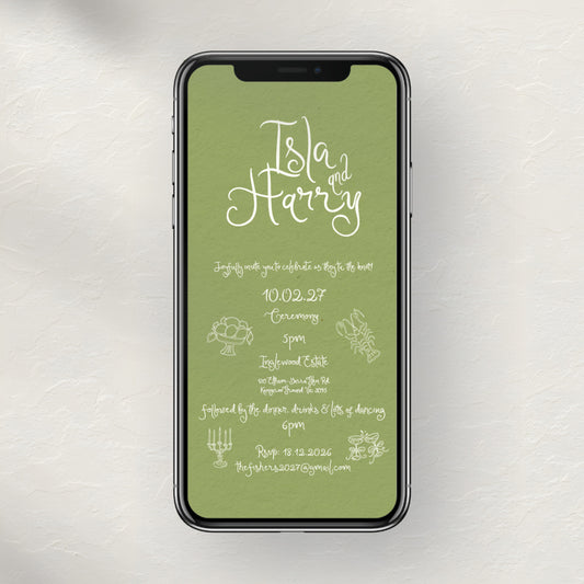 Isla Invitation - E-Send Mobile or Print-Ready File