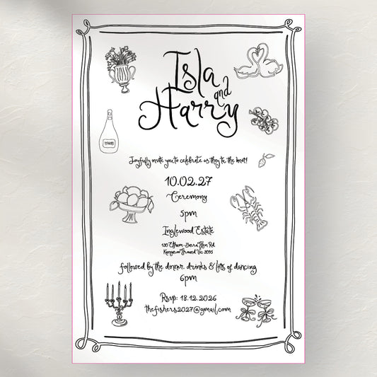 Isla Invitation - E-Send Mobile or Print-Ready File