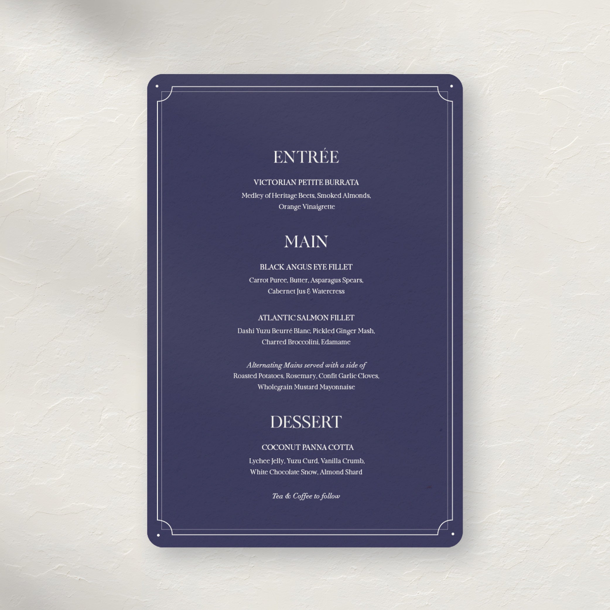 Kingston Menu