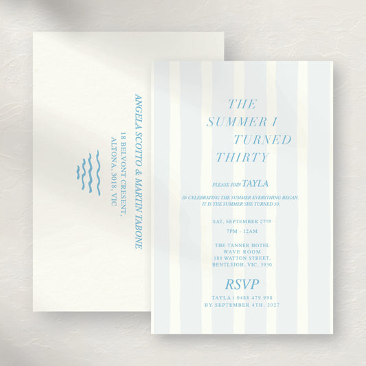 "The Summer I Turned..." Invitation - Option 3