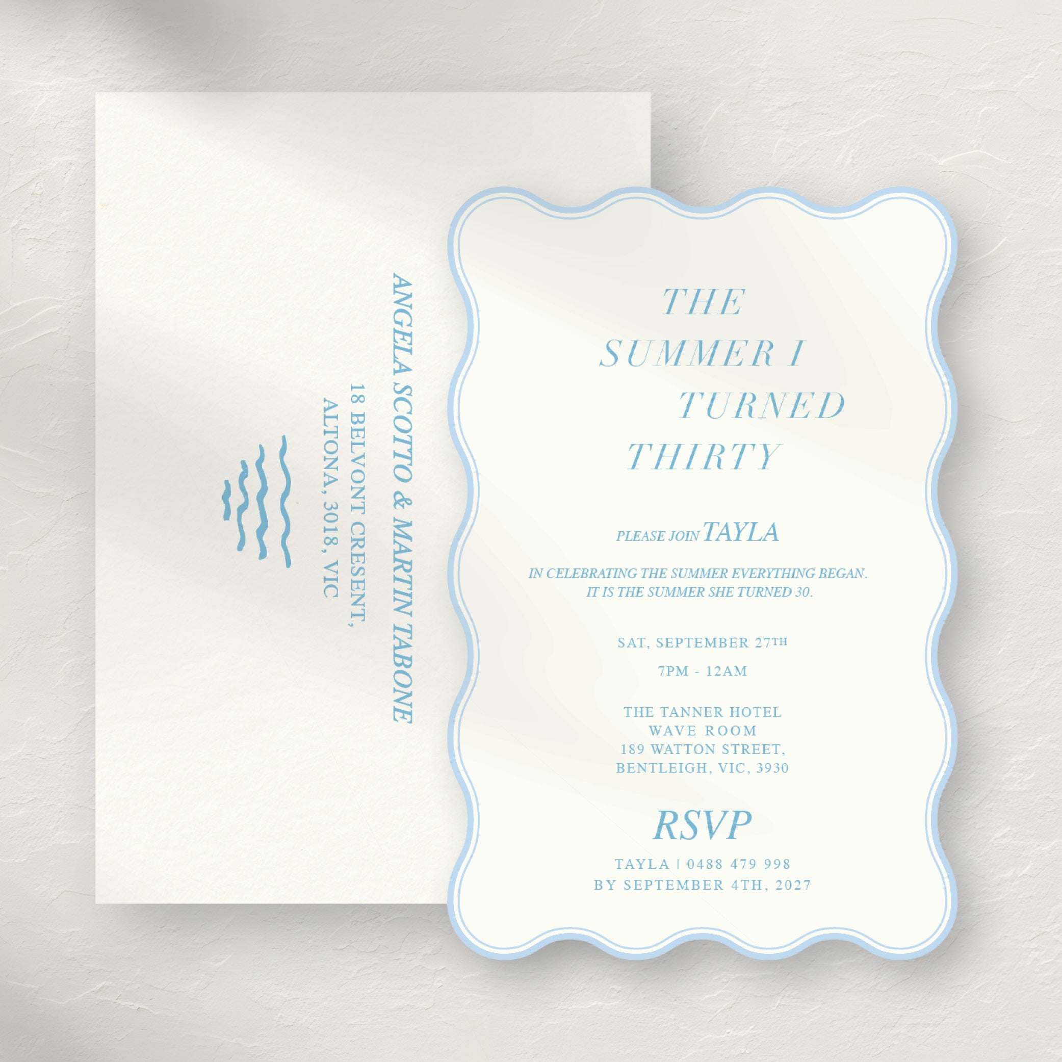 "The Summer I Turned..." Invitation - Option 4