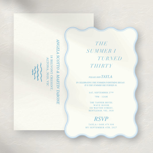 "The Summer I Turned..." Invitation - Option 4
