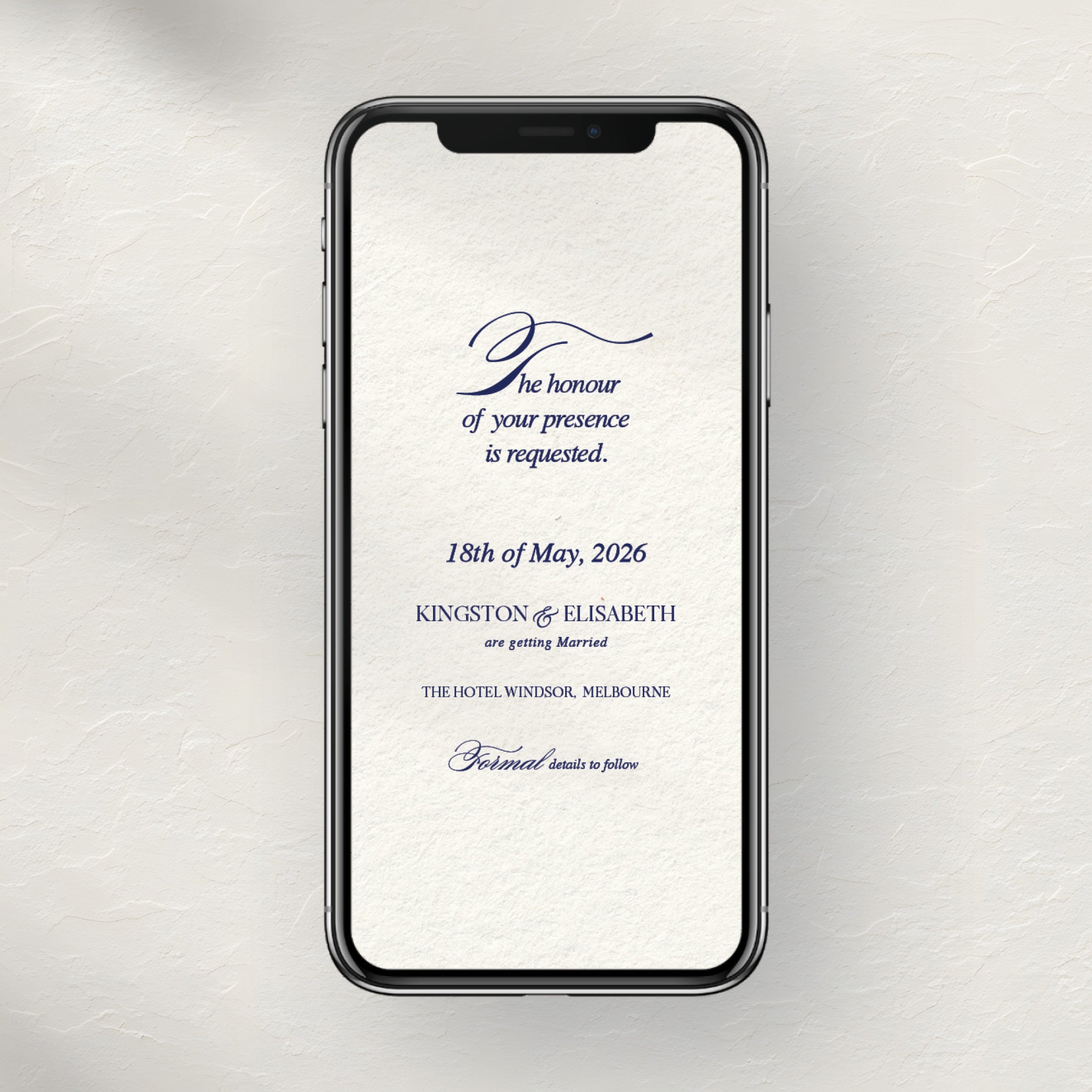 Kingston Save The Date - E-Send Mobile or Print-Ready File