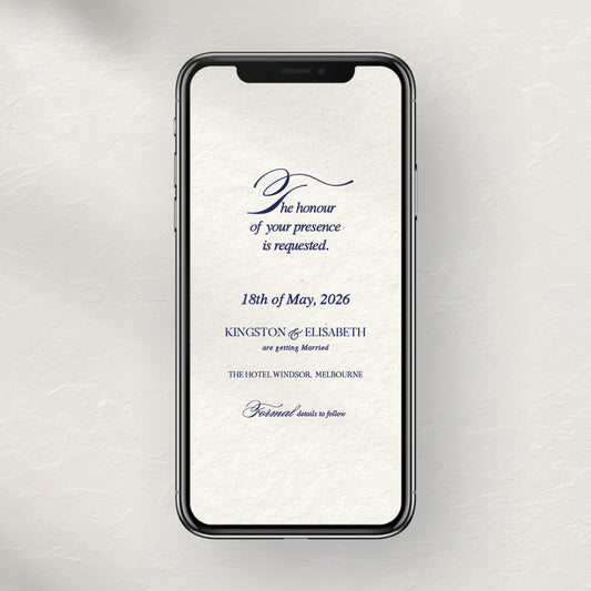 Kingston Save The Date - E-Send Mobile or Print-Ready File