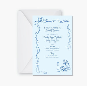 Bridal Shower Invite Pretty & Curly ~ Digital File