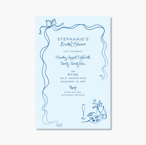 Bridal Shower Invite Pretty & Curly ~ Digital File