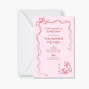 Bridal Shower Invite Pretty & Curly ~ Digital File