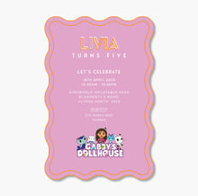 Load image into Gallery viewer, Gabby&#39;s Dollhouse Theme Birthday Invite ~ Digital File