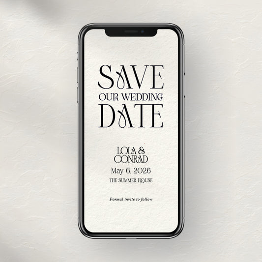Lola Save The Date - E-Send Mobile or Print-Ready File