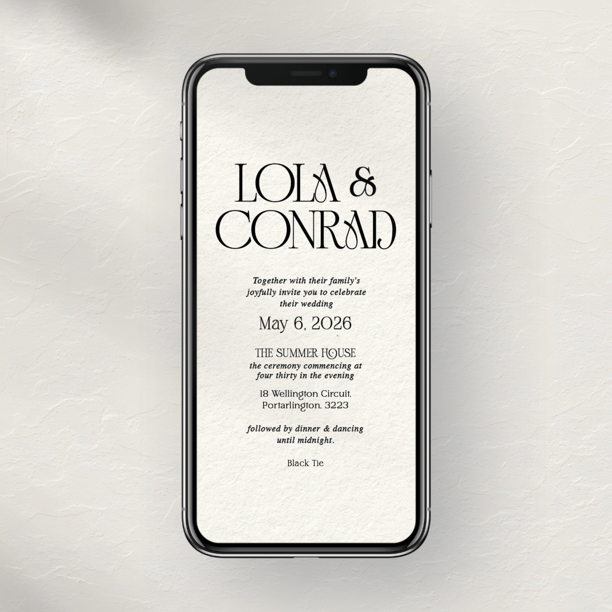 Lola Invitation - E-Send Mobile or Print-Ready File