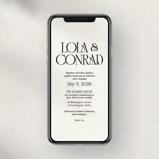 Lola Invitation - E-Send Mobile or Print-Ready File