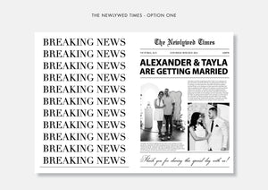 The Newlywed Times - Announcement Newspaper