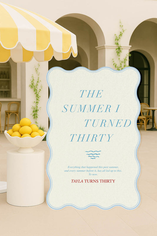 "The Summer I Turned..." Welcome Sign - Option 1