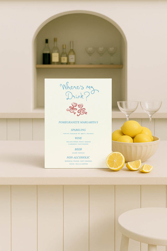 "The Summer I Turned..." Bar Menu