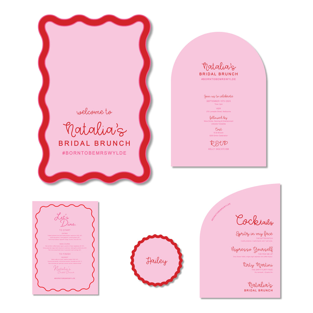 Sweet Cheeks Event Stationery Suite