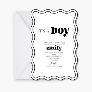 It's A Boy Baby Shower Invite ~ Digital File