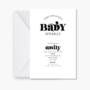 Baby Sprinkle Invite ~ Digital File